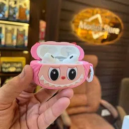 YSTIFYRA Silicone Latch Earbuds Case For Apple Airpods Pro 2nd Generation / 1st Generation with Carabiner (Bow Labubu image 5