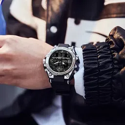 otage F25 Boys Analog-Digital Watch - For Men Metallic Dual Dial image 4