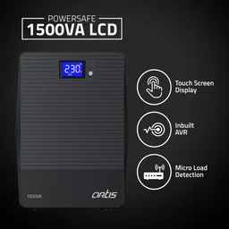 artis Powersafe 1500VA LCD 230 V Line-interactive Tower Model UPS with Overload Protection with Digital Display 4 Outlet Plugs image 5