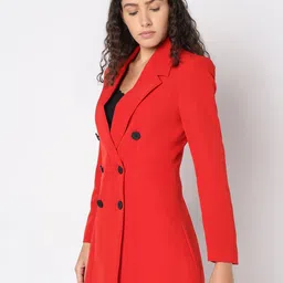 vero moda Women Solid Double Breasted Casual Blazer image 4