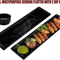 Premium_2 snacks platter b-288 and 2 chutni bowl b-958_h225 Sizzler Tray-image-28