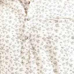 hardsoda by the indian garage co HARDSODA Plus Size Floral Printed Band Collar Cotton Casual Shirt image 2