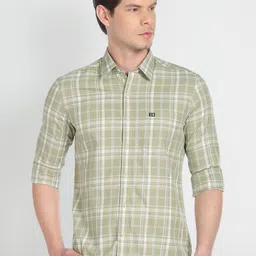 Arrow Sport Slim Fit Tartan Checks Checked Twill Casual Shirt-image-32