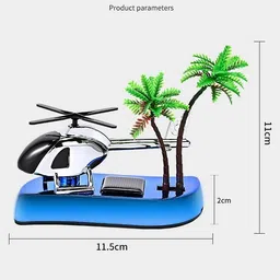 tunisky Solar helicopter & Tree Air Diffuser–Premium Refillable Rotating Dashboard Air Perfume Purifier With 5ml Refill for Car, Attractive Fragrance Accesories Air Purifier image 3