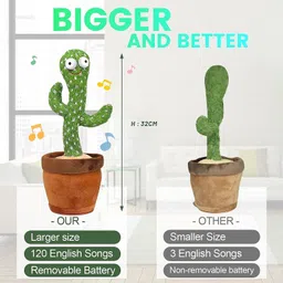 jammy zones Dancing Cactus with Lights Up Talking Singing Toy Decoration Speaking Toy J33 image 2