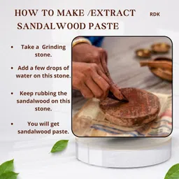 sanskaari 100 % Genuine Sandal Wood Stick / Chandan Lakadi / White Sandal Stick /with pata image 4