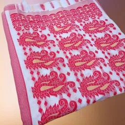 kanokanjoli Woven Jamdani Handloom Cotton Blend Saree-picture-14