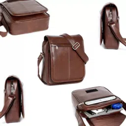 jairaj Brown Men Sling Bag Men Sling Bag extra large image 4