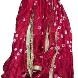 chalaila Silk Blend Self Design Red Women Dupatta-picture-47