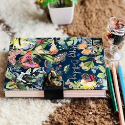 nizam handcraft Happy Birthday Printed Diary Notebook With Lock Clasp For Gift/Office A5 Diary 200 200 Pages image 2