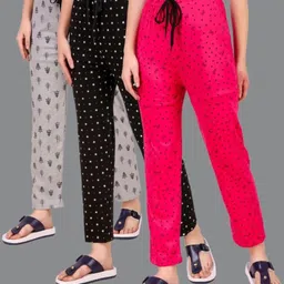 tiara world Pack of 3 Women Pyjama For Regular Wear Women Pyjama-picture-11