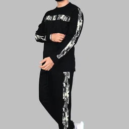japrika Men Night Suit Set Black Striped image 2