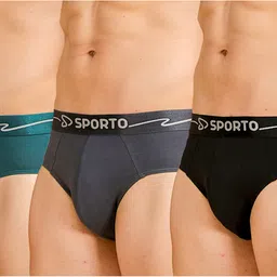 macho sporto Pack of 3 Solid Men Brief-picture-33