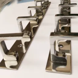 bizaar Stainless Steel 6 Pin L Cloth Hooks Hanger Hanging Key,Towel (Pack Of 2) Door Hanger image 2