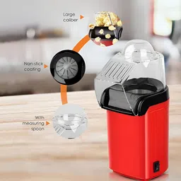 nuvasa Electric Popcorn Maker 1200W | Oil-Free Hot Air Popper for Home Use HAP1200W 0.27 L Popcorn Maker image 5