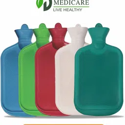d medicare Hot Water Bag Rubber | Pain Relief for Cramps, Back & Body | Cold Relief Non-electrical 2 L Hot Water Bag image 4