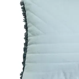 zeba White Textured Cotton Blend 22 x 12 Inches Cushion Cover image 5