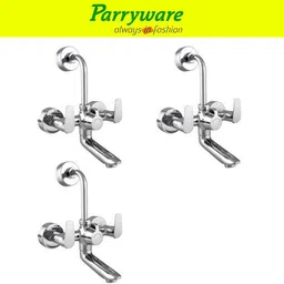 parryware Primo Wall Mixer 2 in 1 with Overhead Shower Provision set of 3 pic 168 Wall Mixer with Overhead Shower Provision Wall Mixer Faucet image 1