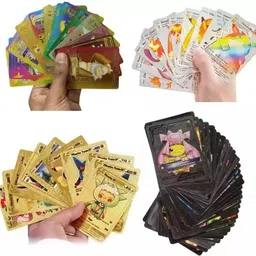crazybuy Playing Cards 25 Gold, 25 Silver, 25 Rainbow & 25 Black Set Of 100 Cards-picture-14