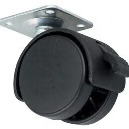 plasto twin caster plate type set of 4 pcs Swivel Furniture Caster image 2