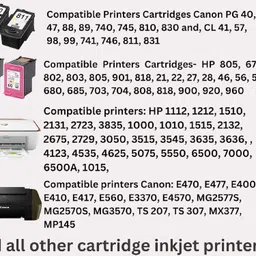 verena Refill ink With Syringe Black + Tri Color Combo Pack Ink Cartridge image 4