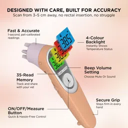 Dr Trust USA 619 Non-Contact Fast Digital Pet Thermometer for Cats, Dogs, Horse, Birds, Cattles Infrared Vet Approved Rectal Thermometer image 5