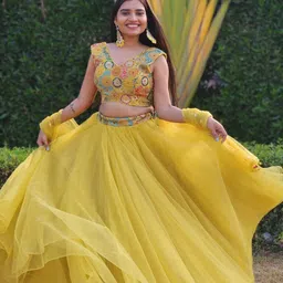 recart Embroidered, Self Design Semi Stitched Lehenga Choli image 3