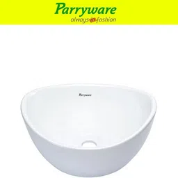 parryware Oval Ceramic Wash Basin | 16.3 x 13.8 x 6.5 Inch SUPER WHITE GLOSSY Vallure Bowl Ceramic Wash Basin 218 Counter Top-picture-11