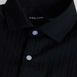 snitch Men Slim Fit Solid Spread Collar Casual Shirt image 3