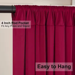 Vistook 20x10FT Wrinkle Free Decoration Backdrop Maroon Curtain 5x10 (4 Panels) Reflector image 5