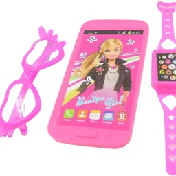 vastate Barbiee Phone, Watch and Glasses Set for Girls, Beautiful Barbie Musical phone-picture-15
