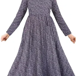 alisha fashion Women Gown Dark Blue, White, Pink Ankle Length Dress-picture-25