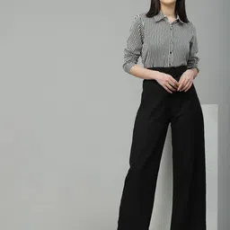 style quotient Women Regular Fit Striped Spread Collar Casual Shirt image 5