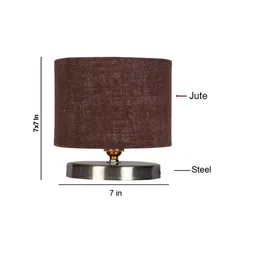 new era Brown Jute Table Lamp with Steel Base -33 image 3
