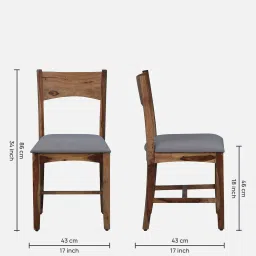 woodsworth from pepperfry Biscay Sheesham Wood 6 Seater Dining Set in Scratch Resistant Rustic Teak Finish With Bench image 2