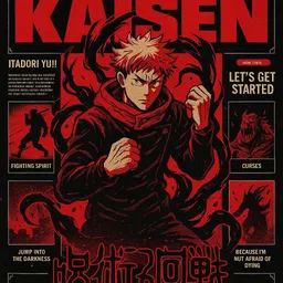 happy peel Jujutsu Kaisen A4 Glossy Poster – Self Adhesive Anime Art Vinyl-picture-23