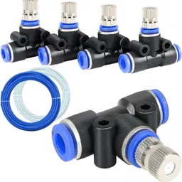 karunda 5pcs (0.3mm) Nozzles 6m pipe | Premium Misting Fogger Nozzles with Tee Connector 100 L Hose-end Sprayer-picture-16