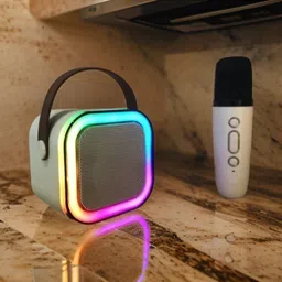 NHOUSE G74_K12Wireless karaoke mic speaker with Bluetooth compatibility and RGB lights 10 W Bluetooth Home Audio Speaker image 1