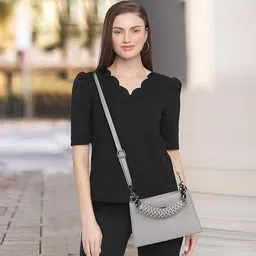 fadedge Grey Women Sling Bag CROSSBODY AND SHOULDER BAG (KRS-001) image 4