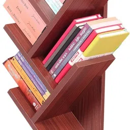 Dime Store Wooden Open Book Shelf for Home Library - Tree Shaped Book Solid Wood Open Book Shelf image 2