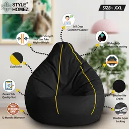 txor XXL Tear Drop Bean Bag Cover(Without Beans) image 3