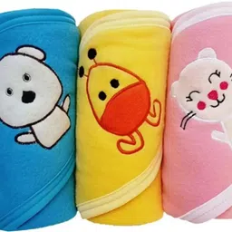 naman Embroidered Single Hooded Baby Blanket forAC Room image 2