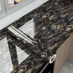 onbet 200 cm Self Adhesive Glossy Marble Foil Waterproof Sticker For Kitchen And Home Self Adhesive Sticker-picture-29