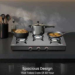 sujata STANDARD-3B Glass Manual Gas Stove image 5