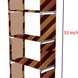 flipkart perfect homes studio Wall Panel Print 5 Layer Simple Bookshelf/Multipurpose Rack Metal Open Book Shelf image 2