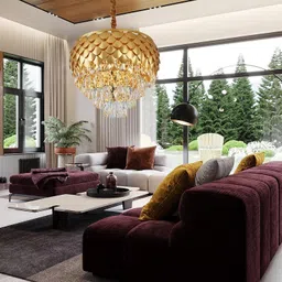 baslash 400mm LED Crystal Big Size Jhumar Lamp Ceiling Light Chandelier Ceiling Lamp image 5