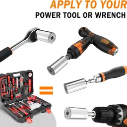 dytools Universal Wrench Gator-Grip Socket Tool Multi-Size In OneHex 7mm - 19mm Socket Set image 4