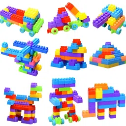 kidsbuddy DIY Stem Plastic Building Blocks for Kids 50 PCS image 4