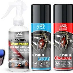 weyride Bike Chain Cleaner Spray & Lubcricant with Car Wax Polish For Bike W_j19 Chain Bursh & cloth Corrosion protection Prevent Chain (bike Polish 250ml) Chain Oil-picture-25