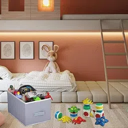 goldstone Multipurpose Big Storage Box With Lid | Foldable Organizer for clothes ,Toys | Storage Box image 3